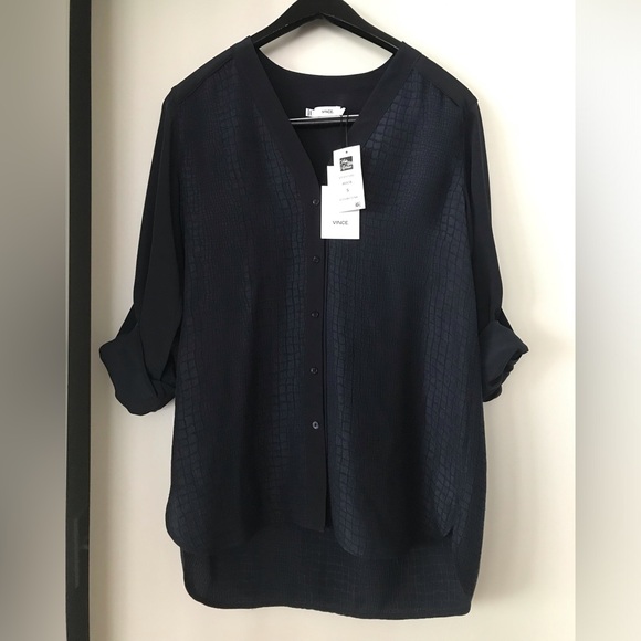 NWT Vince 100% Silk Blouse SZ S - Picture 2 of 7